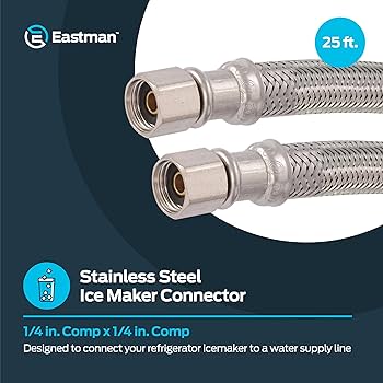 プレストマン Amazon.com: Eastman 25 Feet Flexible Ice Maker Connector, 1